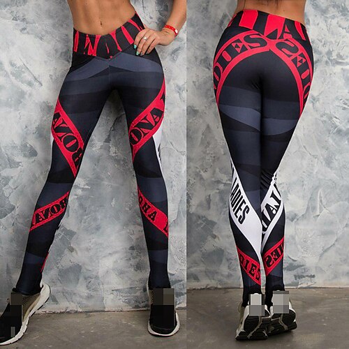 

Women's Leggings Crossover Quick Dry Moisture Wicking Yoga Fitness Pilates Bottoms Color Block Black White Spandex Sports Activewear Stretchy