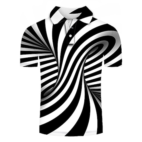 

Men's Collar Polo Shirt Golf Shirt Tennis Shirt Graphic Collar Shirt Collar Black Plus Size Daily Going out Short Sleeve Clothing Apparel Basic Exaggerated / Slim
