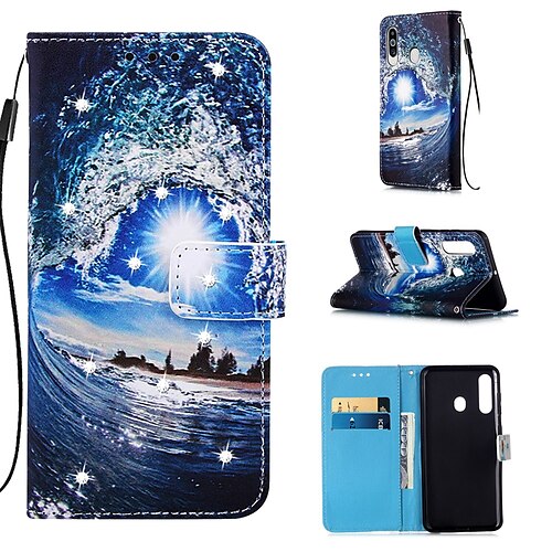 

Case For Samsung Galaxy S22 Ultra Plus S21 S20 A72 A52 A42 A32 Wallet Card Holder Rhinestone Full Body Cases Scenery PU Leather for Galaxy A51 A71 A50 A40 A30 A20 A10S NOTE 10 J4 PLUS