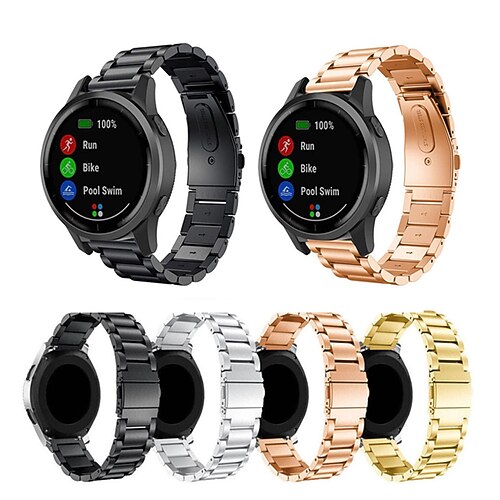 

For Garmin vivoactive 4S Metal Smart Watch Band Strap Stainless Steel