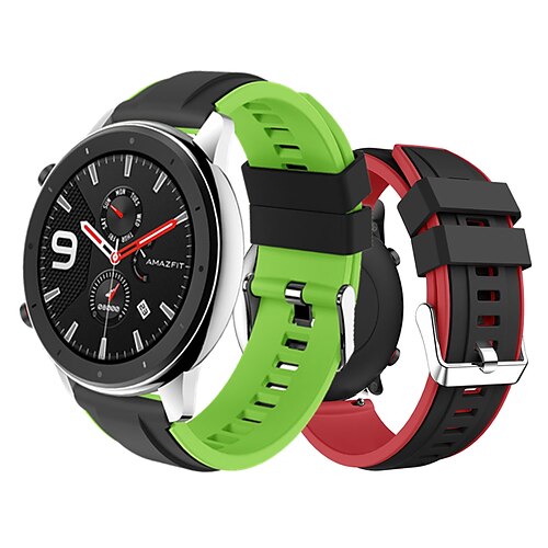 

Compatible for Amazfit GTR 2e 22mm Width Silicone Wristband Replacement Quick Release WatchBand Strap for Amazfit GTR 2e/GTR 2/GTR 47mm/Stratos 3/Stratos 2/Stratos/Pace