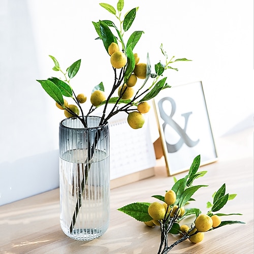 

1 Piece Artificial Lemon Fruit Branch Display Living Room Simulation Plants Decor 2060cm/824