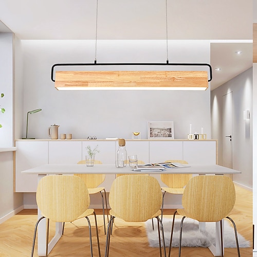 

78 cm Dimmable Pendant Light Wood / Bamboo Island Painted Finishes Nature Inspired Country 220-240V