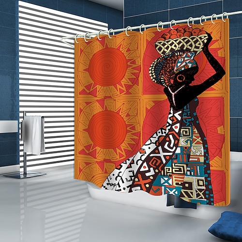 

Shower Curtains New Design African girl digital print shower curtain 70 Inch