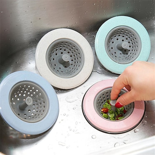 

Sink strainer sink wheat floor drain cover block kitchen sink drain block filter 4 pack