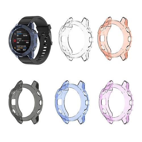 

Cases Compatible with Garmin Garmin Fenix 6 / Fenix 6 Pro / Fenix 6S / Fenix 6S Pro / Fenix 6X / Fenix 6X Pro TPU Watch Cover