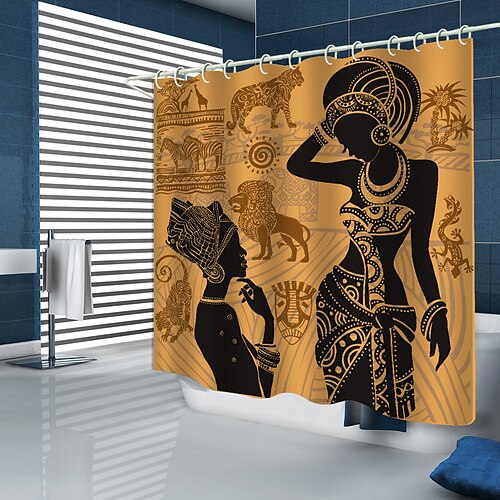 

Shower Curtains New Design African Prairie Elements Digital Printed Shower Curtain 70 Inch