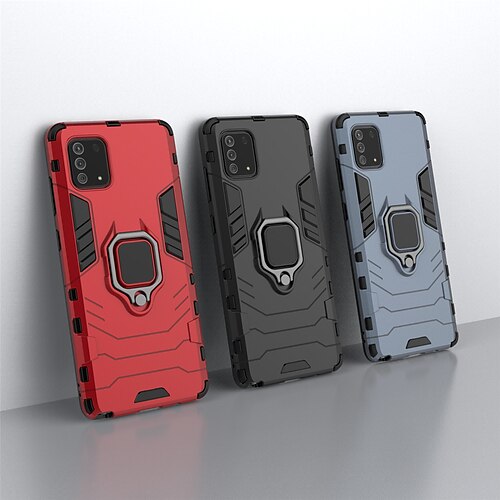 

Phone Case For Samsung Galaxy Back Cover S23 S22 S21 S20 Plus Ultra A14 A34 A54 A73 A53 A33 A52 with Stand Ring Holder Armor Solid Colored Armor TPU PC