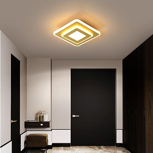 

20 cm Square Line Design Flush Mount Lights Metal Modern Style Painted Finishes LED Modern 220-240V