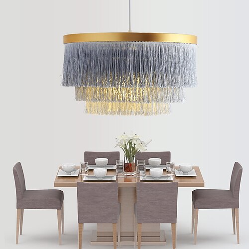 

42 cm Single Design Pendant Light LED Tassel Metal Electroplated Contemporary Traditional / Classic Generic