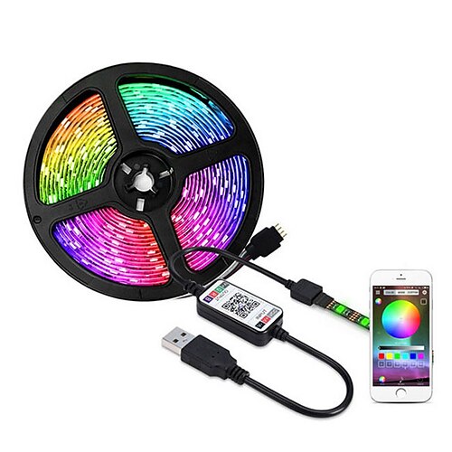 

5m Flexible LED Light Strips 150 LEDs 5050 SMD Multi Color Decorative TV Background Tiktok LED Strip Lights 12 V