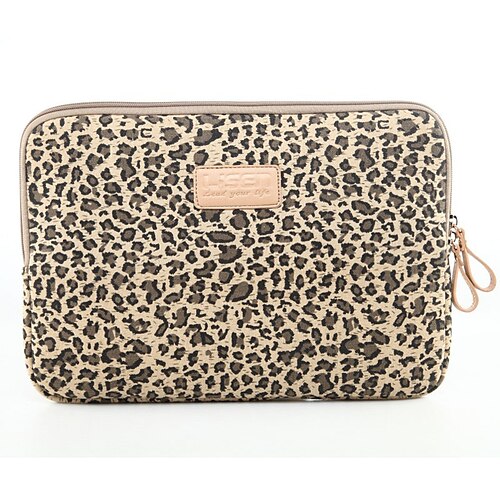 

Laptop Sleeves 11.6"" 12"" 13.3"" inch Compatible with Macbook Air Pro, HP, Dell, Lenovo, Asus, Acer, Chromebook Notebook Carrying Case Cover Waterpoof Shock Proof Canvas Leopard Print for Travel