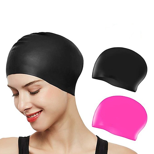 

Swim Cap for Adults Silicone Stretchy Comfortable Durable Swimming Watersports