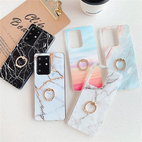 

Case For Samsung Galaxy S22 S21 S20 Plus Ultra A71 A51 Pattern Glitter Shine Back Cover Glitter Shine Marble TPU