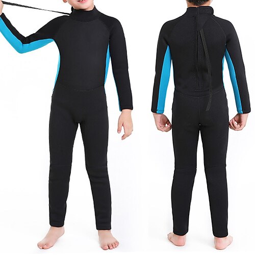 

MYLEDI Boys Girls' Full Wetsuit 2.5mm SCR Neoprene Diving Suit Thermal Warm UPF50 Anatomic Design High Elasticity Long Sleeve Back Zip - Swimming Diving Surfing Scuba Patchwork Autumn / Fall Spring