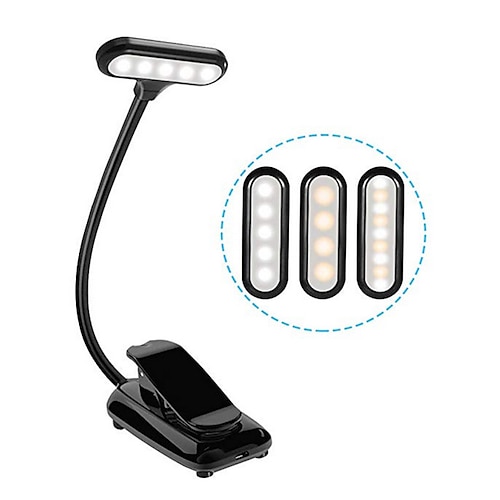 

Reading Light Rechargeable / Eye Protection / Adjustable Modern Contemporary USB Powered For Bedroom / Study Room / Office DC 5V White / Black