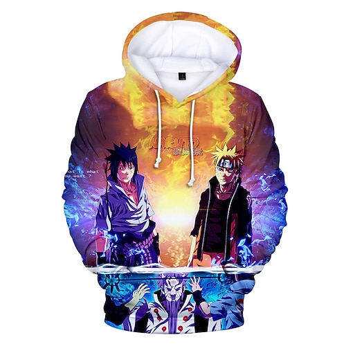 

Naruto Cosplay Kostüm Kapuzenshirt Bedruckt Print Kapuzenshirt Für Herren Damen Erwachsene Polyester