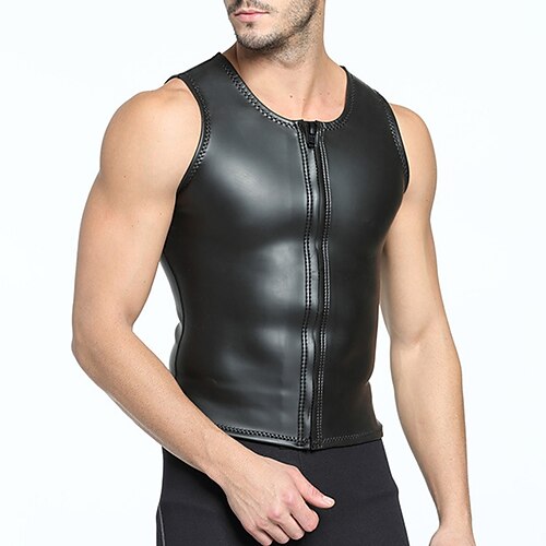 

MYLEDI Per uomo Top della muta 2mm Neoprene SCR Gilet / Gilet Tenere al caldo Asciugatura rapida Elevata elasticità Senza maniche Zip frontale - Nuoto Immersioni Surf Tinta unita Autunno Inverno