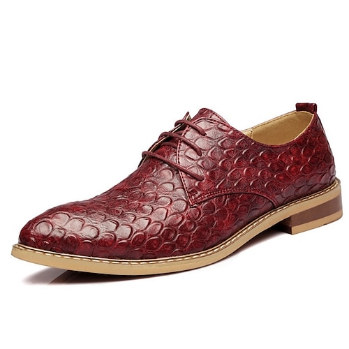 

Hombre Oxfords Británico Diario PU Negro Amarillo Rojo Primavera verano