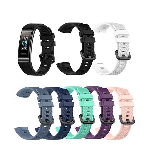 

1 pcs Smart Watch Band for Huawei Huawei Band 3 Pro Huawei band 4 pro Silicone Smartwatch Strap Soft Breathable Sport Band Business Band Replacement Wristband