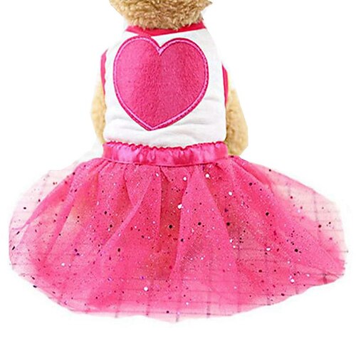 

Dog Dress Voiles & Sheers Bowknot Crystal / Rhinestone Stylish Sweet Style Dog Clothes Puppy Clothes Dog Outfits Fuchsia Pink Costume for Girl and Boy Dog Cotton XS S M L XL