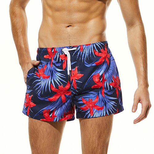 

SEOBEAN Men's Swim Shorts Swim Trunks Board Shorts Bottoms Quick Dry Micro-elastic Drawstring With Pockets - Swimming Surfing Beach Water Sports Painting Spring Summer