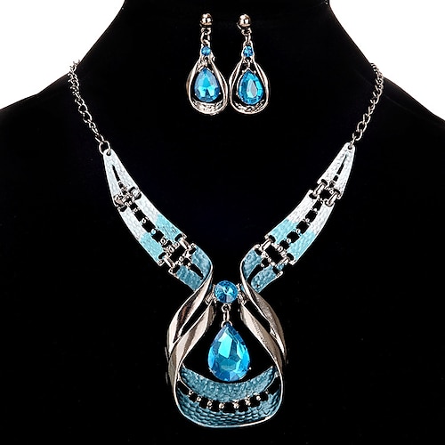 

Jewelry Set For Women's Festival Rhinestone Alloy Hollow Out