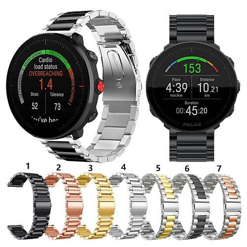 

For Polar Vantage M Smart Watch Metal Band Strap Stainless Steel