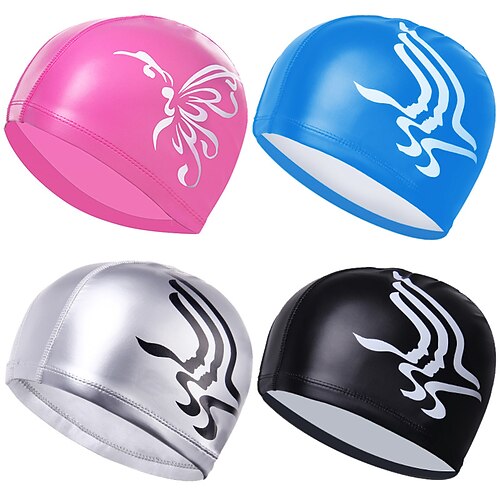 

Swim Cap for Adults Silicone Waterproof Soft Stretchy Swimming Watersports