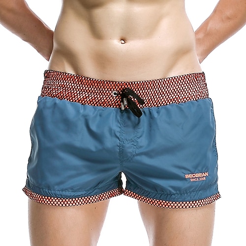 

SEOBEAN Men's Swim Shorts Swim Trunks Board Shorts Bottoms Quick Dry Micro-elastic Drawstring With Pockets - Swimming Surfing Beach Water Sports Solid Colored Spring Summer