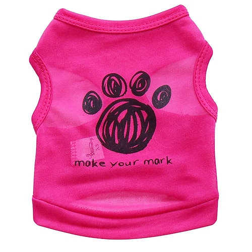 

Dog Cat Pets Shirt / T-Shirt Puppy Clothes Print Cartoon Quotes Sayings Casual / Daily Cute Dog Clothes Puppy Clothes Dog Outfits Black Blue Pink Costume for Girl and Boy Dog Cotton XS S M L XL