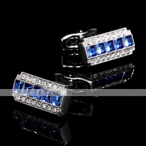 

Men's Fashion Cufflinks Silver Geometric For Gift