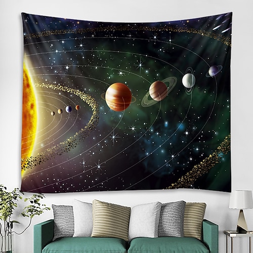 

Wall Tapestry Art Decor Blanket Curtain Picnic Tablecloth Hanging Home Bedroom Living Room Dorm Decoration Galaxy Space Star Moon Sun Constellations Star Atlas