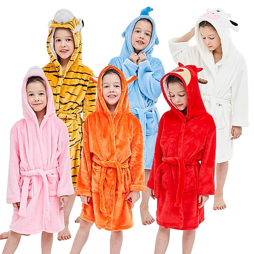 

Kid's Kigurumi Pajamas Bathrobe Anime Tiger Fashion Onesie Pajamas Flannelette Cosplay For Boys and Girls Carnival Animal Sleepwear Cartoon Festival / Holiday Costumes