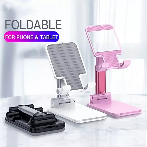 

Foldable Metal Desktop Tablet Holder Table Cell Extend Support Desk Mobile Phone Live Holder Mirror Stand For iPhone iPad