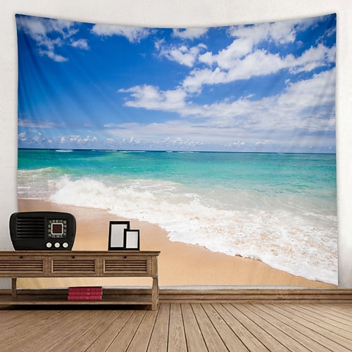 

Wall Tapestry Art Decor Blanket Curtain Picnic Tablecloth Hanging Home Bedroom Living Room Dorm Decoration Landscape Beach Sea Ocean Wave