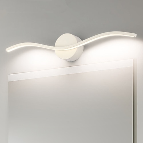 

Faro a specchio a led 50cm 10w lampada da parete per camera da letto a prova di umidità da bagno lampada da parete a specchio a forma di onda di gabbiano