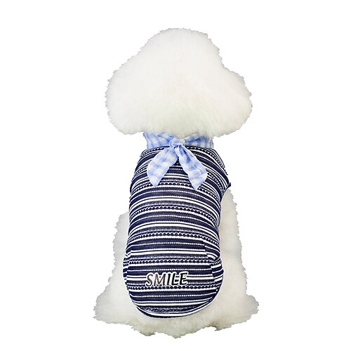 

Dog Vest Stripes Casual / Daily Dog Clothes Puppy Clothes Dog Outfits Dark Blue Light Blue Costume for Girl and Boy Dog Cotton S M L XL XXL