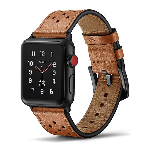 

1 pcs Smart Watch Band for Apple iWatch Series 8 7 6 5 4 3 2 1 SE Genuine Leather Smartwatch Strap Leather Loop Replacement Wristband