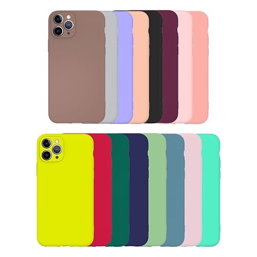 

Phone Case For Apple Back Cover iPhone 13 12 11 Pro Max Mini X XR XS Max 8 7 Plus Ultra-thin Frosted Solid Color TPU