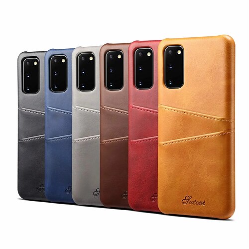 

ase For Samsung Galaxy S22 Ultra Plus S20/S20 Plus/S20 Ultra/S10/S10E/S10 5G/S10 Plus/Note 10/Note 10 Plus Card Holder / Shockproof Back Cover Solid Colored PU Leather