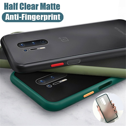 

Mint Hybrid Simple Matte Bumper Phone Case For OnePlus8 / OnePlus 8Pro / OnePlus 7T / OnePlus 7T Pro / 7 / 7Pro / 6T / 6 Shockproof Soft TPU Silicone Clear Cover