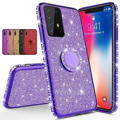 

Diamond 360 Degree Rotating Ring Holder Plating Soft TPU Glitter Bling Case For Samsung Galaxy S21 Plus Ultra S20 Plus Ultra FE S10 Plus Note 10 Ultra Note 10 Lite Pro A72 A52 A42 A41 A30 Shining Case