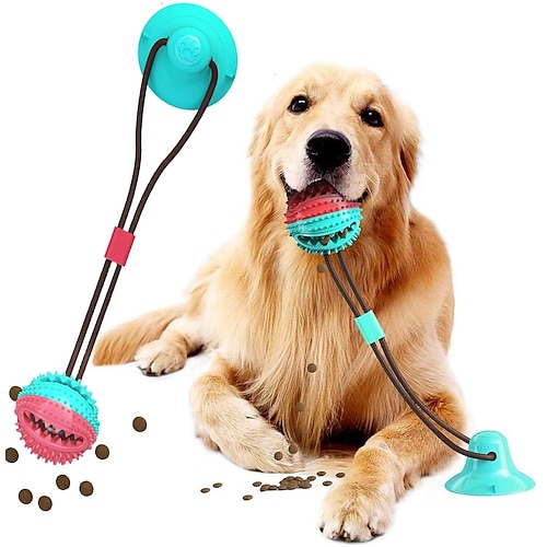 

Chew Toy Suction Cup Toothbrush Cup Interactive Toy Slow Feeder & Treat Ball Pet Molar Bite Toy Pull Toy Dog Rope Ball Dog Play Toy Dog Cat Elastic Multifunction Aggressive Chewers TPR BPA free Gift