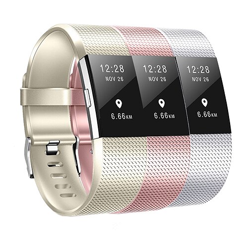 

Smart Watch Band for Fitbit Charge 2 Silicone Smartwatch Strap Soft Breathable Sport Band Replacement Wristband