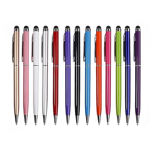 

10pcs 2 in 1 Touch Screen Stylus Pen Ballpoint Pen Tablet Smartphone Useful Design Tablet P For Pad Smart Phone