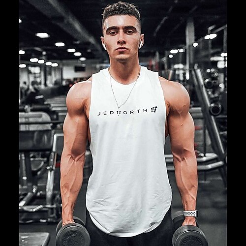 

Per uomo Canotta da corsa Canotta per allenamento Senza maniche Superiore Cotone Traspirante Morbido Asciugatura rapida Fitness Allenamento in palestra Allenamento attivo abbigliamento sportivo