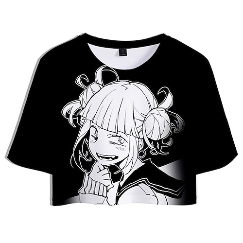 

Cosplay My Hero Academy Battle For All / Boku no Hero Academia Toga Himiko Cosplay Costume T-shirt Back To School Print Printing T-shirt For Men's Women's Adults' 3D Print Polyster