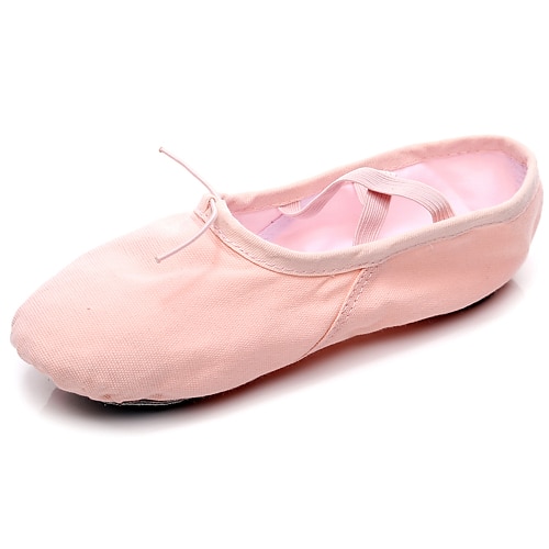 

Women's Ballet Shoes Practice Trainning Dance Shoes Performance Yoga Flat Split Sole Flat Heel Elastic Band Slip-on Black Almond Rosy Pink