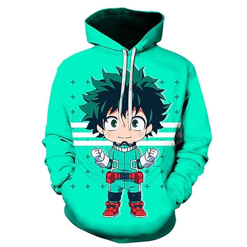 

Inspired by My Hero Academia / Boku No Hero Cosplay Costume Hoodie Back To School Print Hoodie For Men's Women's Adults' Terylene